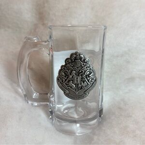 Harry Potter - Butterbeer Glass - Mug - Pewter Shield - Wizarding‎ World *NEW*